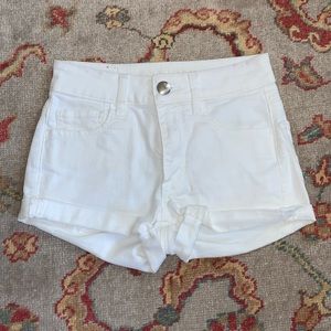American Eagle High Rise White Shorts